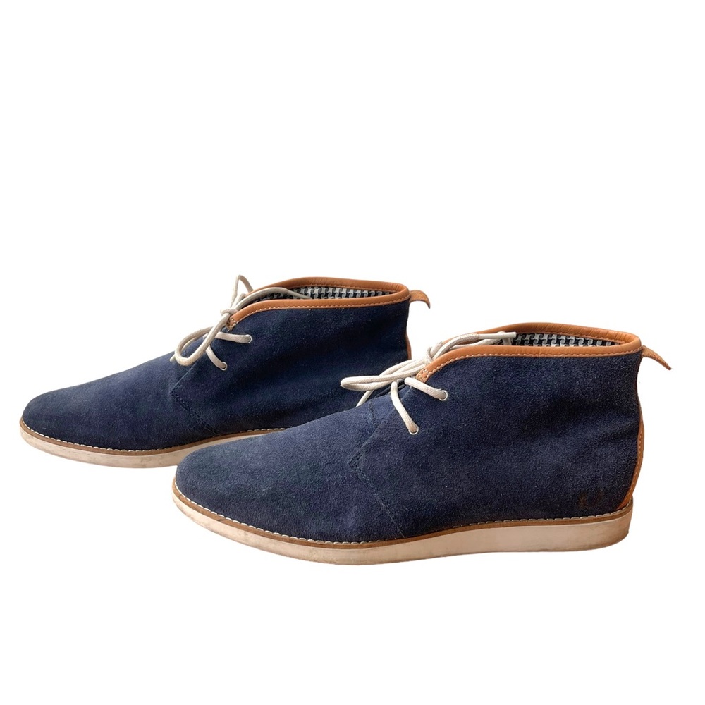Navy Suede with Tan Leather Fred Perry Desert Boots